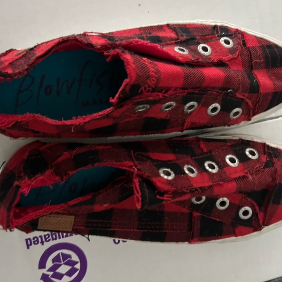 Blowfish Shoes - Blowfish slip on sneakers. No lace style. Slightly worn. 2 to 3 times. Size 9
